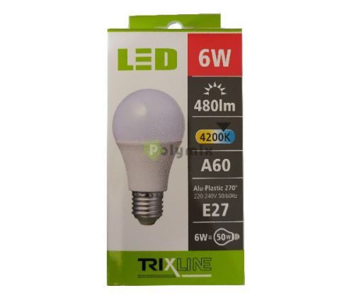 6W-E27 A60 LED izzó 4200K