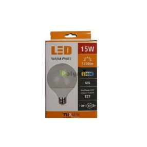 15W-E27 G95 LED globe izzó 2700K