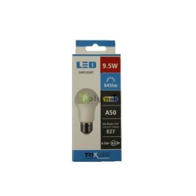 9,5W-E27 A50 270° LED izzó 6500K