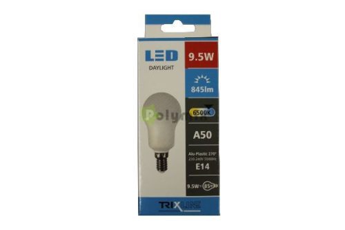 9,5W-E14 A50 270° LED izzó 6500K
