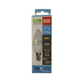 8W-E14 C35 gyertya LED izzó 6500K