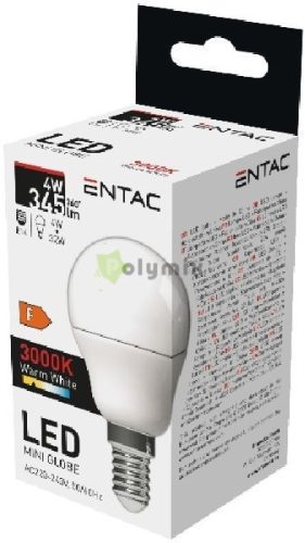 LED Mini Globe E14 4W WW 3000K