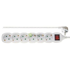 06K-2m 6 foglalatos 2m-es elosztó kapcsolóval 3x1mm2