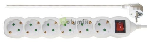 06K-2m 6 foglalatos 2m-es elosztó kapcsolóval 3x1mm2