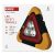 LED figyelmeztető háromszög, tölthető, COB LED + piros LED