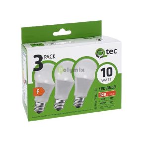 10W-E27 A60 LED izzó 4200K 3db/csomag