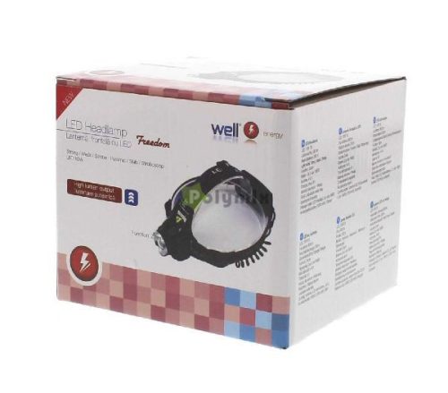 10W T6 LED-es akkumulátoros fejlámpa