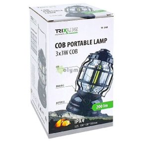 3X3W COB LED kempinglámpa fekete
