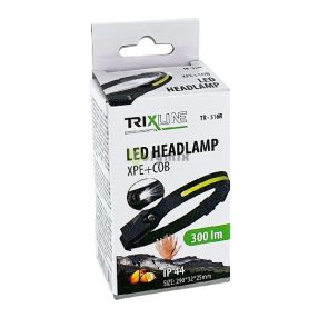 XPE+COB LED-es akkumulátoros fejlámpa