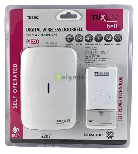Vezetéknélküli csengő 220V (+Piezo)