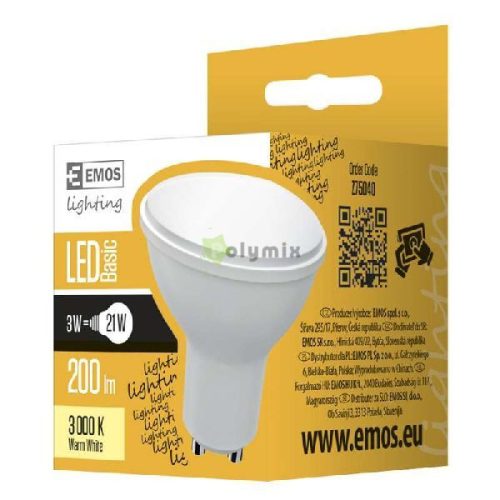 3W-GU10 LED spot izzó 3000K