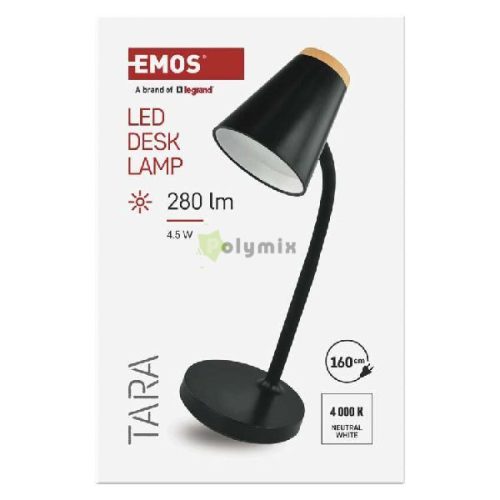 Tara LED asztali lámpa, fekete