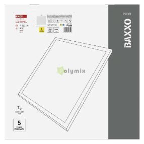   LED panel BAXXO beépíthetö 36W 4320lm IP20 természetes fehér