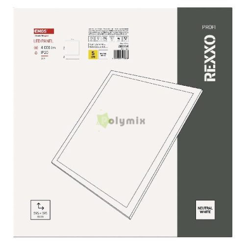 EMOS LED PANEL REXXO BEÉPÍTHETŐ 36W NW