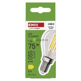 LED FLM MINI GL 7W(75W) 1055lm E14 NW