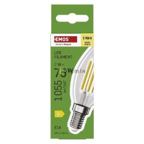 LED FLM CANDLE 7W(75W) 1055lm E14 WW