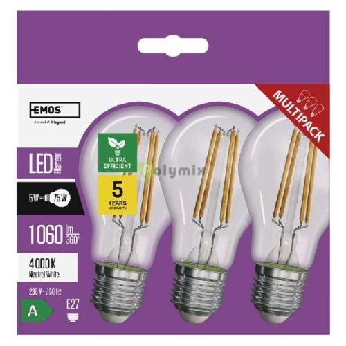 LED FLM A60 5W(75W) 1060lm E27 NWA CLASS 3db