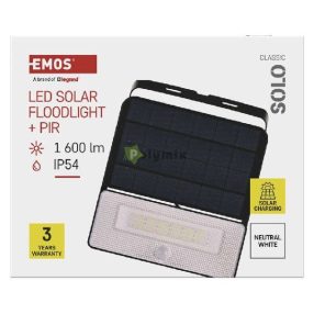 LED SOLAR REFLEKTOR SOLO 1600LM IP54 NW