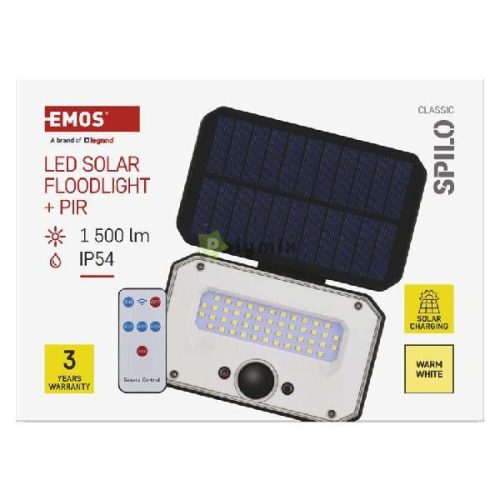 LED SOLAR REFLEKTOR  SPILO 1500LM IP54 WW