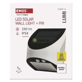 EMOS LED lámpatest LUMI PIR, 240lm IP54 természetes fehér