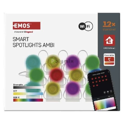 GoSmart LED reflektor - 255 cm-es lánc, 12 rész, 7 W, RGBIC+CCT, dimmelhető, WiFi
