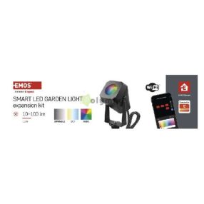   GoSmart kültéri LED spotlámpa, bővítő készlet, 1 darab, 1,5 W, RGBIC dimmelhető, WiFi