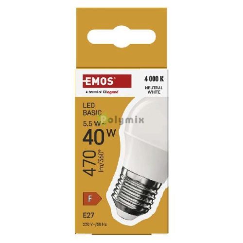 LED BASIC MINI GLOBE 5,5W(40W) 470lm E27 NW