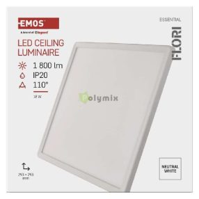 LED CEILING SQUARE LUM. FLORI 18W 1800LM NW IP20 