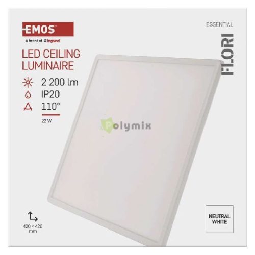 LED CEILING SQUARE LUM. FLORI 22W 2200LM NW IP20 