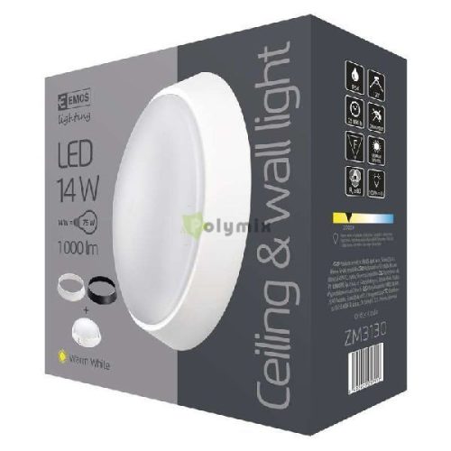 LED mennyezeti lámpa kör 14W IP54 3000K