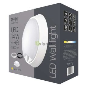   LED mennyezeti lámpa kör 14W IP54 3000K mozgásérzékelővel