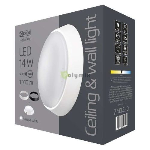LED mennyezeti lámpa kör 14W IP54 4000K
