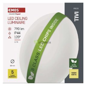 LED CEILI LAMP TIVI R 5.2W, 790LM IP44, WW