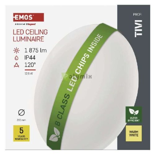 LED CEILI LAMP TIVI R 12,5W 1875LM IP44 WW