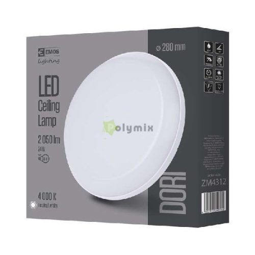 Dori LED mennyezeti lámpa kör 24W IP54 4000 K