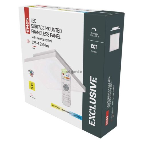 LED MENNY. PANEL IRVI 30×30 18W IP20 DIM.TUN.CCT