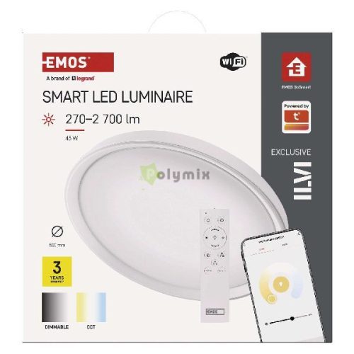 Okos LED mennyezeti lámpatest GoSmart, kör alakú, 45W, CCT, dimmelhető, WiFi