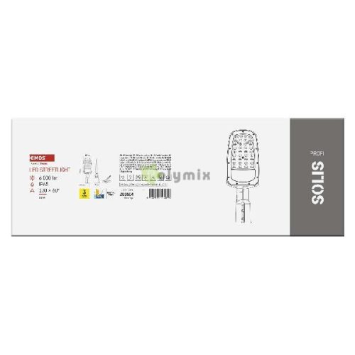 LED-es közvilágítási lámpatest SOLIS 50W, 6000 lm, semleges fehér