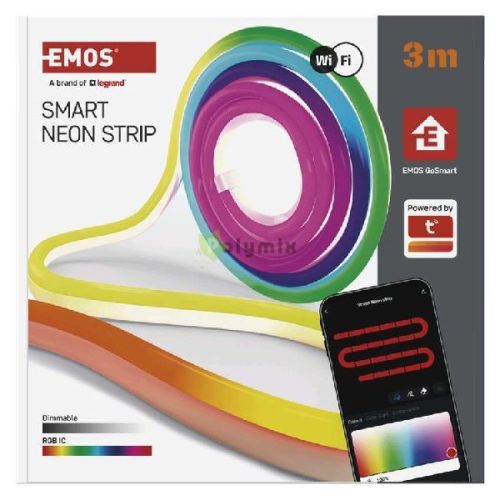 GoSmart Rugalmas LED szalag NEON fehér, 3 m, 24 W, RGBIC dimmelhető, WiFi