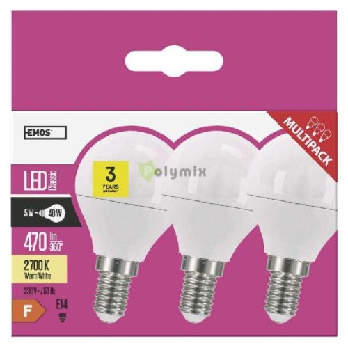 LED CLS MINI GL 5W E14 WW 3db