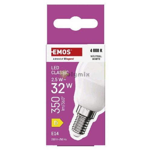 LED izzó Classic Mini Globe / E14 / 2,5 W (32 W) / 350 lm / Természetes fehér