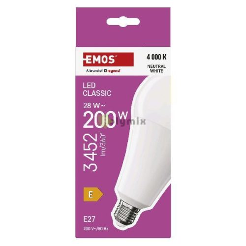 LED izzó Classic A95 / E27 / 28 W (200 W) / 3452 lm / Természetes fehér