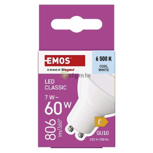 LED izzó Classic MR16 / GU10 / 7 W  (60 W) / 806 lm / Hideg fehér