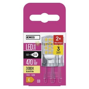LED CLS JC 4W(40W) 470lm G9 WW 2db