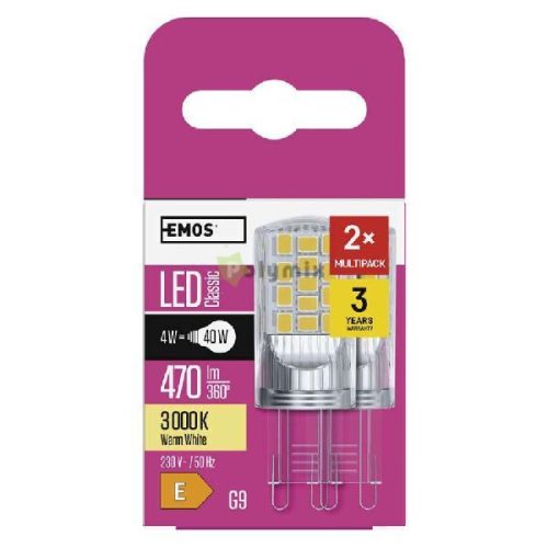 LED CLS JC 4W(40W) 470lm G9 WW 2db
