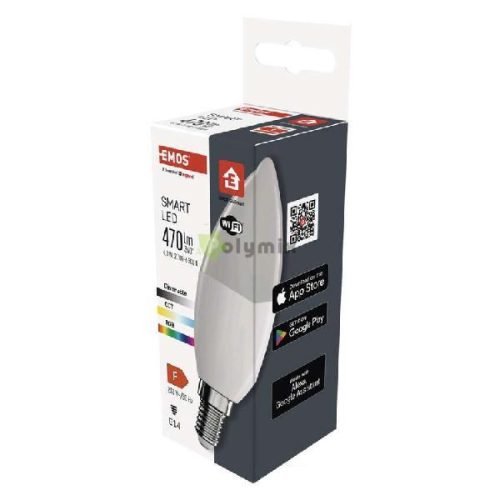 GOSMART LED CANDLE 4,8W(40W) 470lm E14 WIFI RGBW