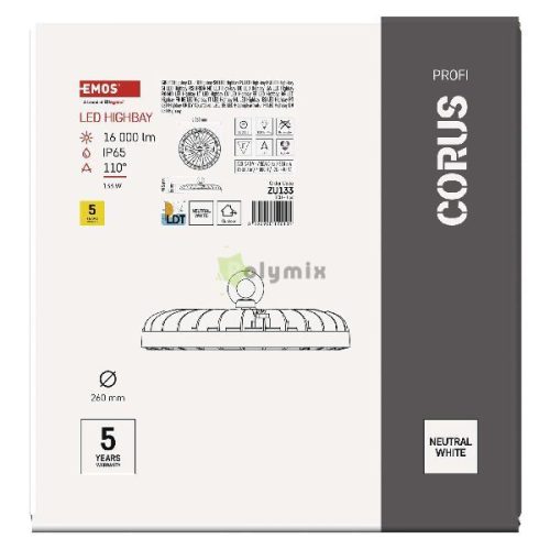 EMOS LED HIGHBAY ipari mennyezeti lámpa CORUS 133W