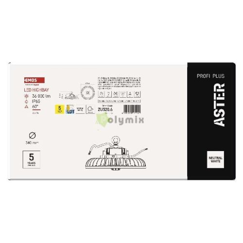 EMOS LED HIGHBAY ipari mennyezeti lámpa ASTER 200W IP65 90°